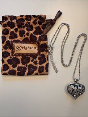 Brighton Silver Heart Pendant Long Necklace